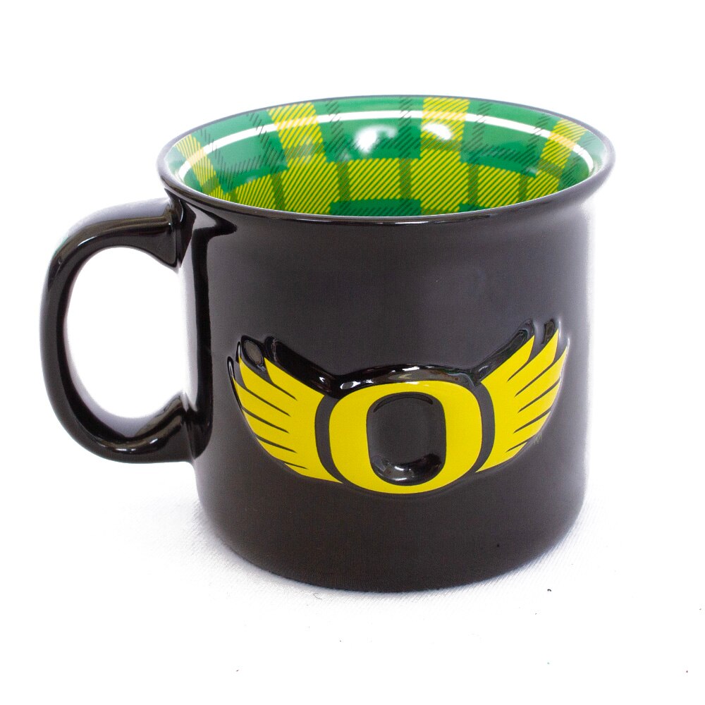 O Wings, RFSJ, Inc., Black, Traditional Mugs, Home & Auto, Plaid, Big Camper, Winged, Football Helmet, 913346
